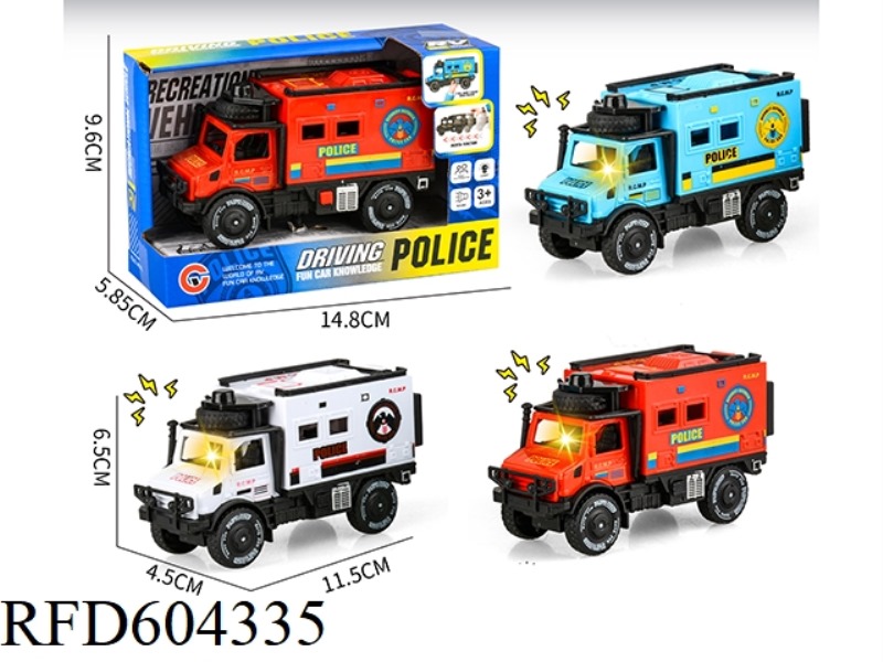 TRUMPET LIGHT SOUND INERTIAL SINGLE ROW UNIMOK POLICE CAR