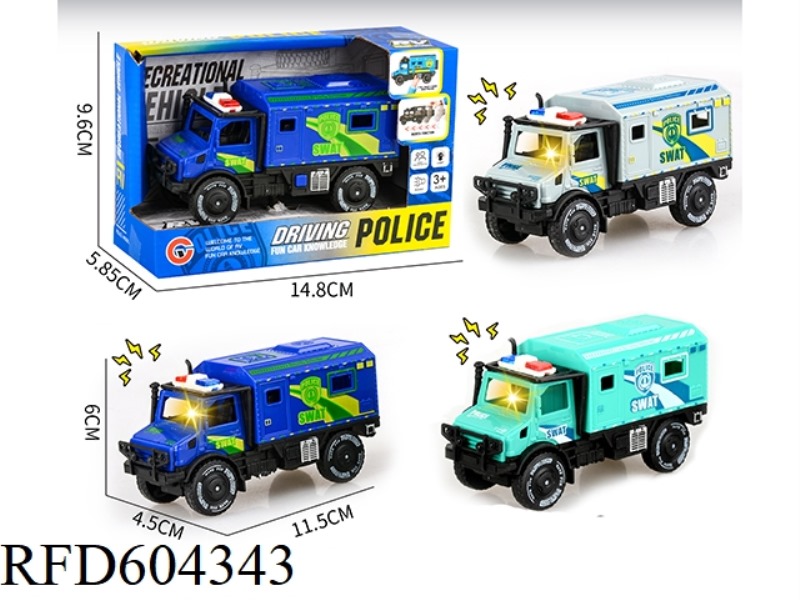 TRUMPET LIGHT SOUND INERTIAL SINGLE ROW UNIMOK POLICE CAR
