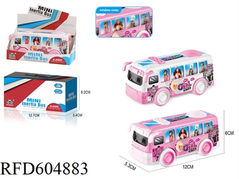 CARTOON BARBIE BUS INERTIA CAR