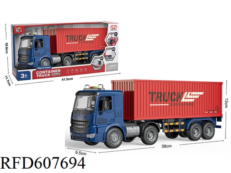INERTIAL OPEN DOOR SOUND AND LIGHT CONTAINER TRUCK (SAPPHIRE)