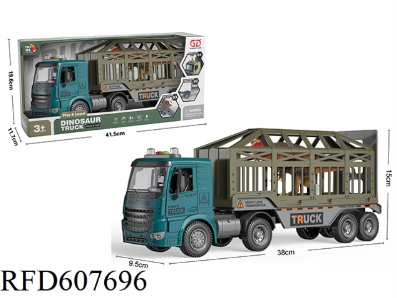 INERTIA DOOR OPENING SOUND AND LIGHT DINOSAUR CAR (LAKE BLUE)