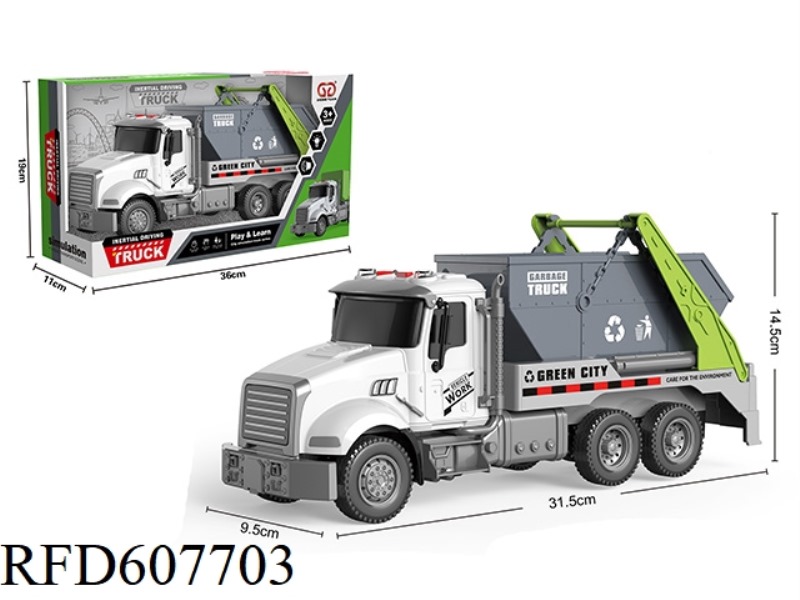 INERTIAL ACOUSTO-OPTIC GARBAGE DUMP TRUCK (PEARL WHITE)