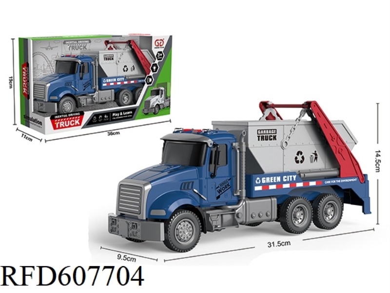 INERTIAL ACOUSTO-OPTIC GARBAGE DUMP TRUCK (BLUE)