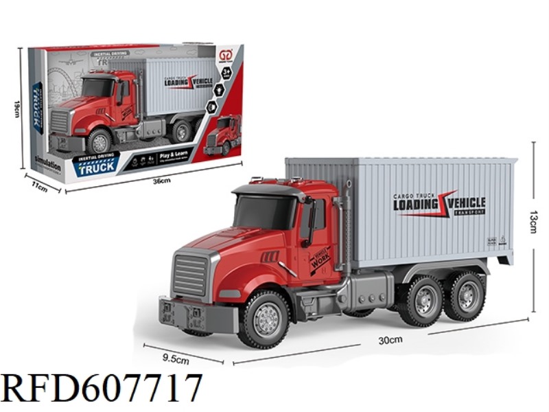 INERTIAL ACOUSTO-OPTIC CONTAINER TRUCK (DARK RED)