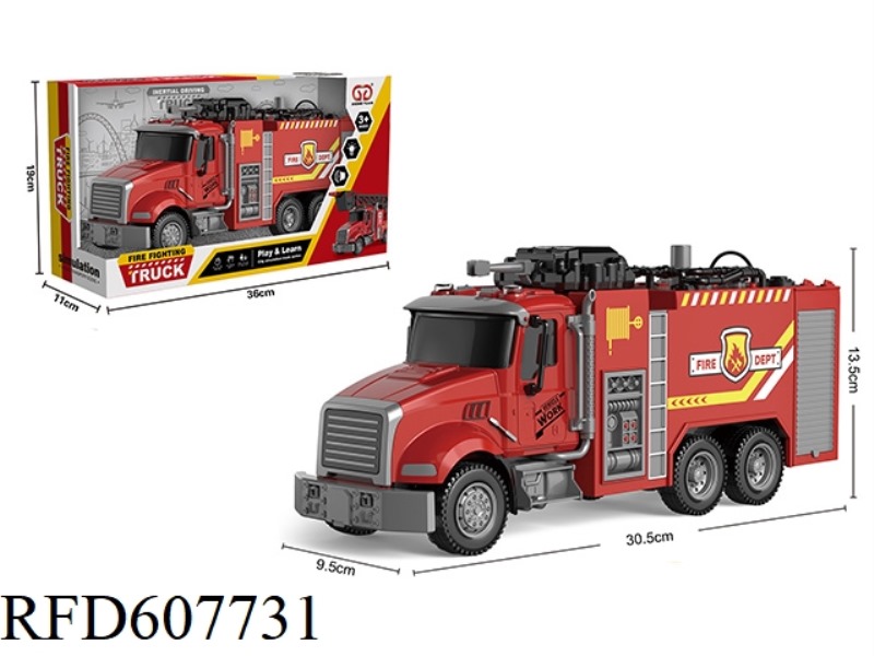 INERTIAL ACOUSTO-OPTIC REMOTE WATER SPRAYING FIRE TRUCK
