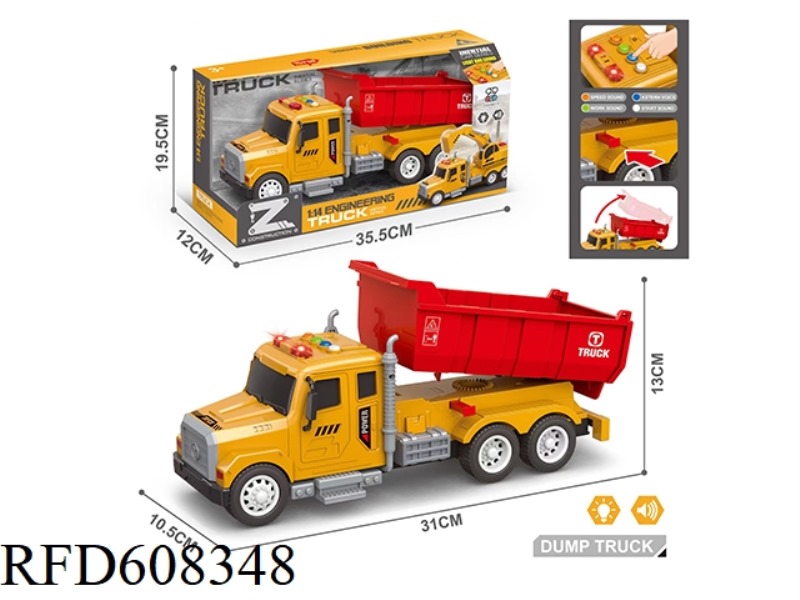 1:14 INERTIAL ENGINEERING DUMP TRUCK (FOUR KEYS WITH LIGHT AND MUSIC)