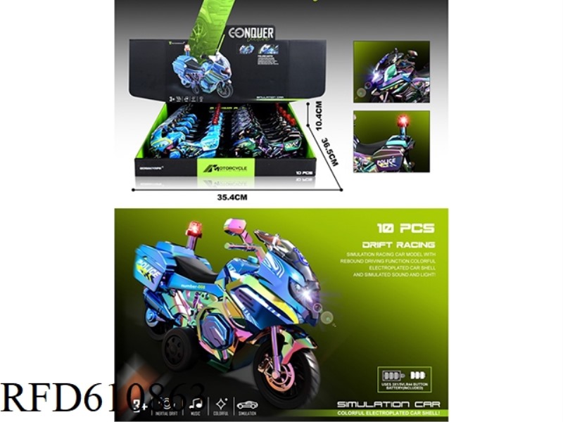 LIGHTING, MUSIC, POLICE CAR 10PCS