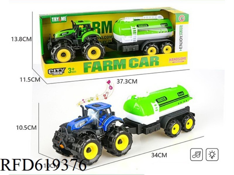 LIGHT, MUSIC, INERTIA, CROSS-COUNTRY FARMER'S CART TOWING TANK