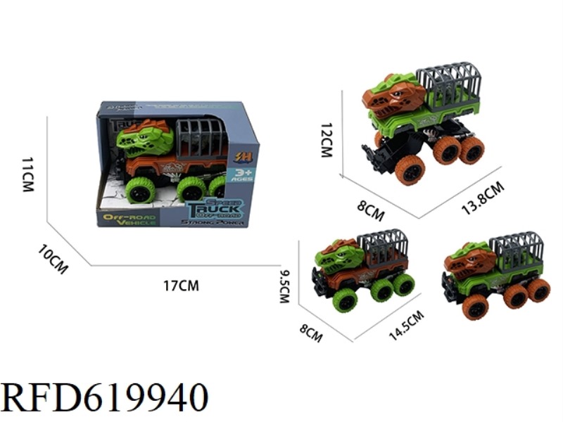 DOUBLE INERTIA SIX WHEELS HIT DINOSAUR MORPH CAR