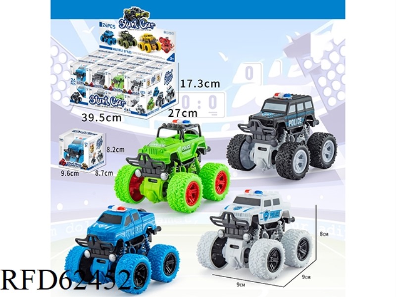 DUAL INERTIAL STUNT CAR [SUV POLICE CAR STYLE] 24PCS