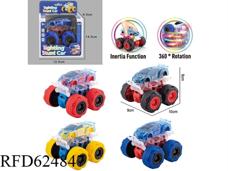 LIGHTING DOUBLE INERTIA STUNT CAR [CRYSTAL CAR RAMBO RACING STYLE]