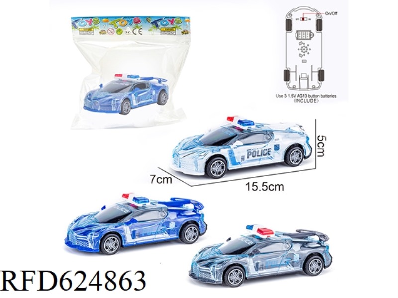 LIGHT AND MUSIC INERTIA CAR [POLICE CAR STYLE]