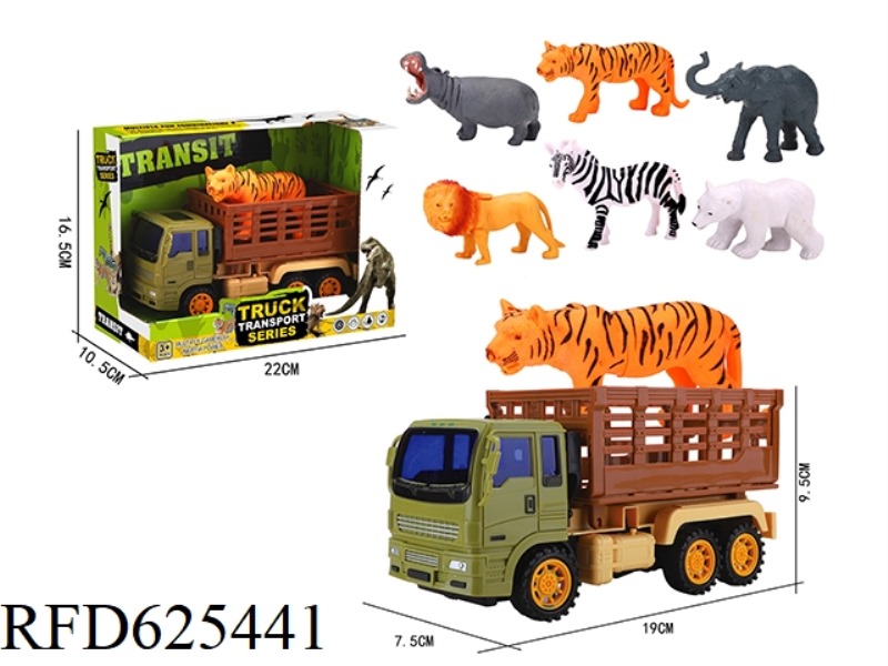 INERTIAL ANIMAL VEHICLE TRANSPORT VEHICLE SET (6 MIXED)