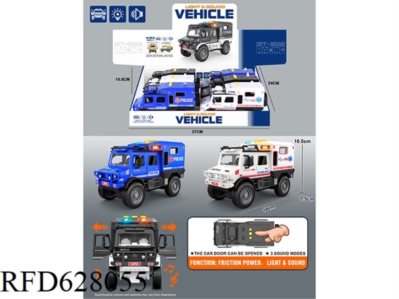INERTIAL UNIMOK POLICE CAR 6PCS