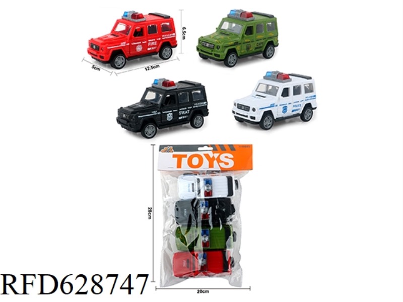 INERTIAL POLICE OFF-ROAD VEHICLE SET OF 4