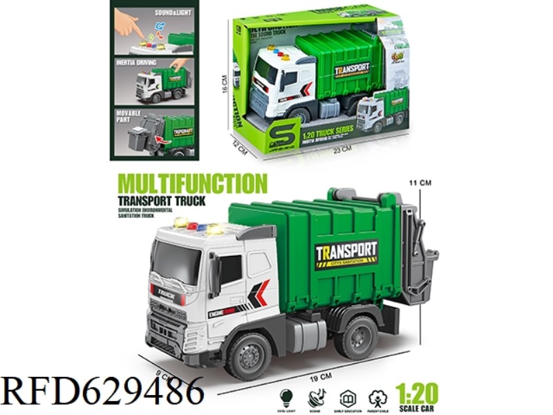 1:20 INERTIAL SANITATION VEHICLE (WITH LIGHT AND SOUND)