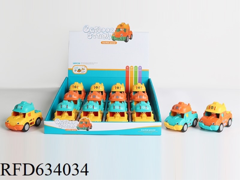 INERTIAL CARTOON ENGINEERING CAR 12PCS