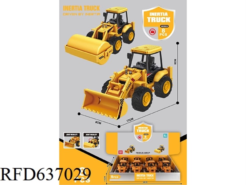 HAPPY TOY CAR SET (INERTIA)8PCS