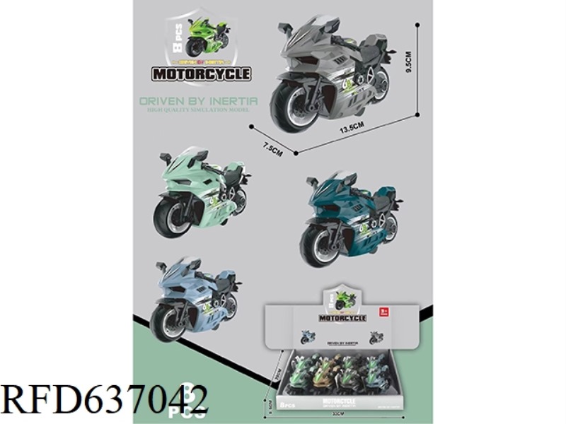 HAPPY TOY CAR SET (INERTIA)8PCS