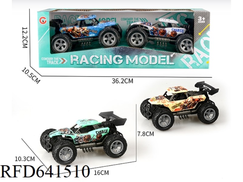 TWO OFF-ROAD VEHICLES WITH INERTIAL SKELETON AND INJECTION WHEELS