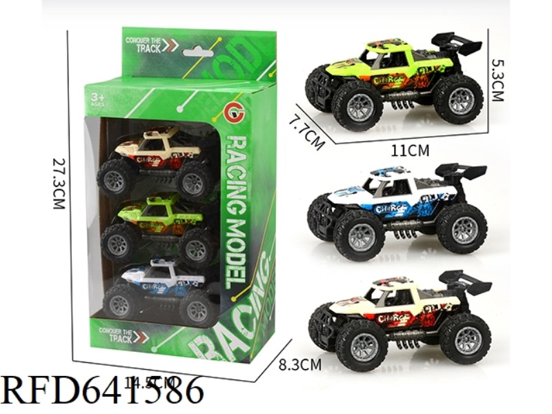 OFF-ROAD VEHICLE WITH THREE INERTIAL SKELETON WHEELS