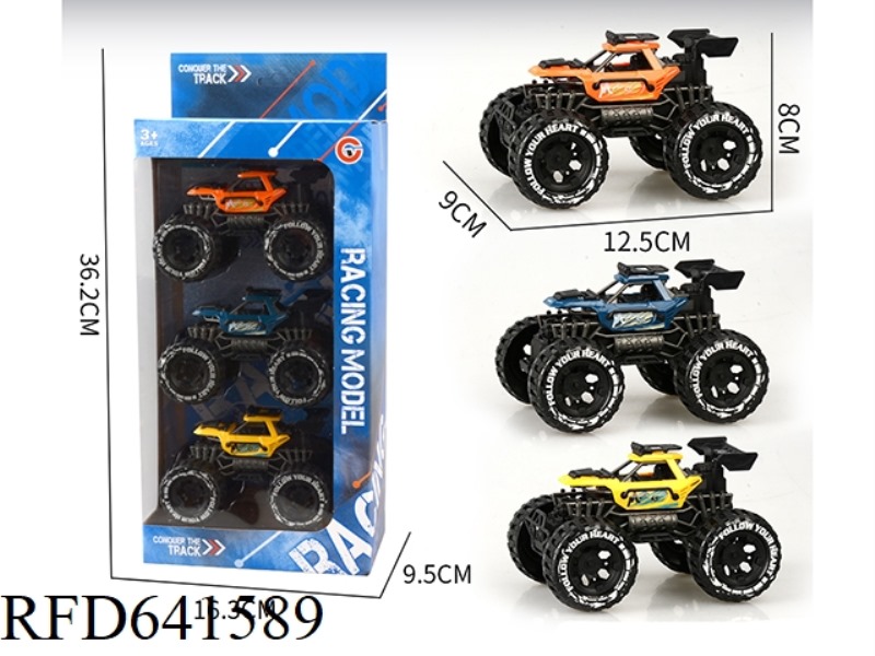 THREE-MOUNTED OFF-ROAD VEHICLE WITH INERTIAL SKELETON