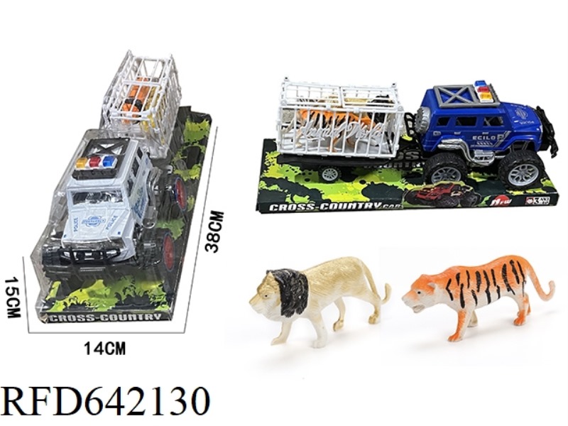 INERTIAL OFF-ROAD POLICE CAR TOWING 2 ANIMALS