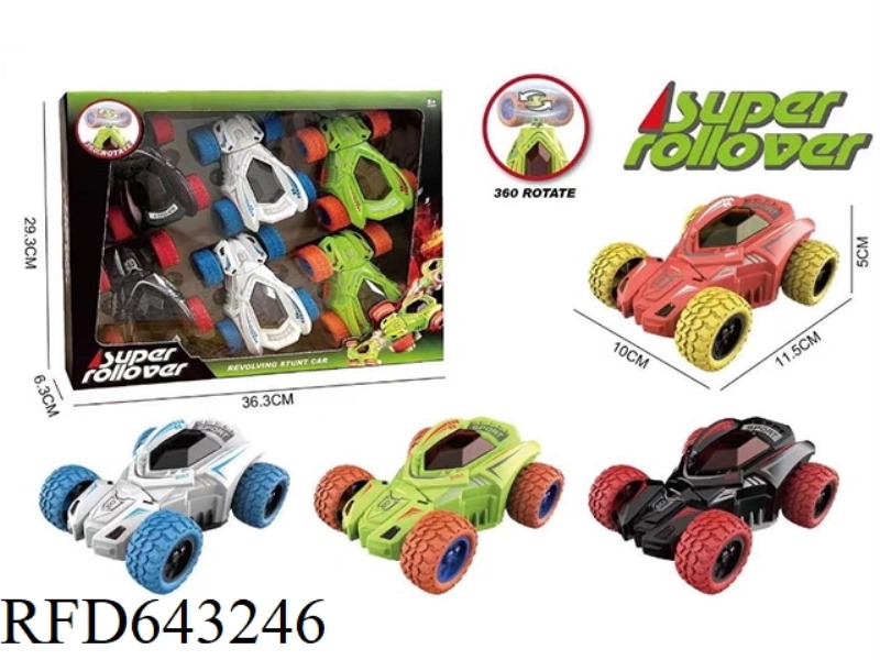 6  PACK FRICTION STUNT CARS