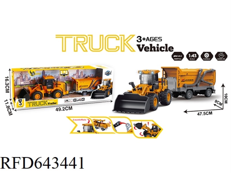 INERTIAL ENGINEERING BULLDOZER TRAILER WITH LIGHT AND SOUND