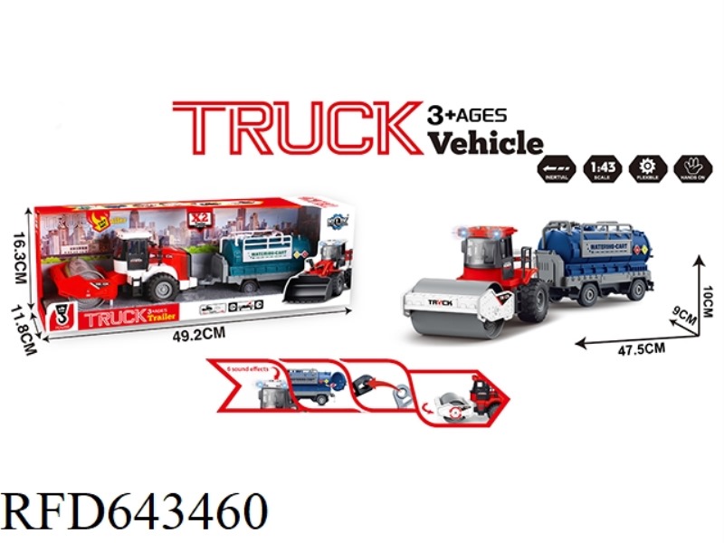 INERTIAL ENGINEERING ROAD TRAILER WITH LIGHT AND SOUND