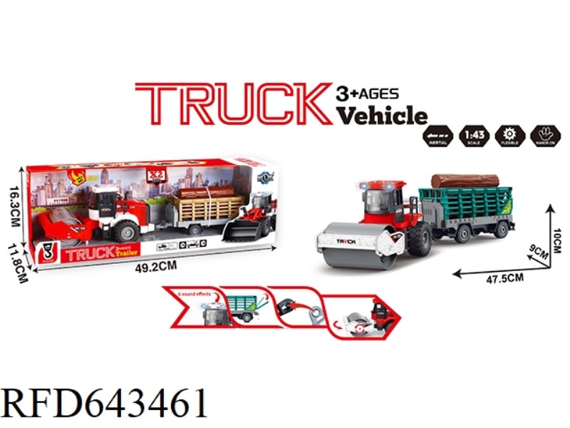 INERTIAL ENGINEERING ROAD TRAILER WITH LIGHT AND SOUND