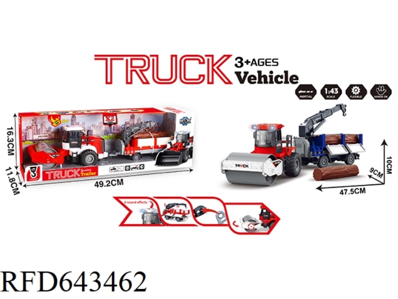INERTIAL ENGINEERING ROAD TRAILER WITH LIGHT AND SOUND