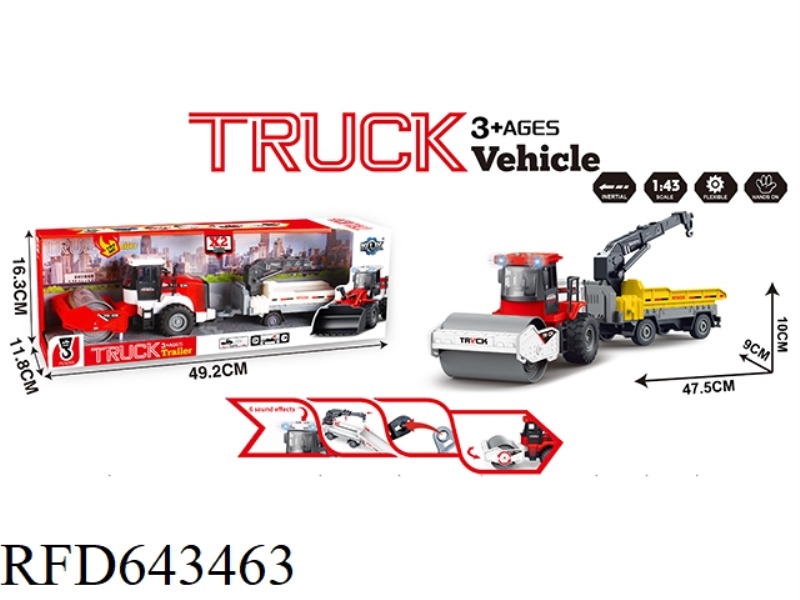 INERTIAL ENGINEERING ROAD TRAILER WITH LIGHT AND SOUND