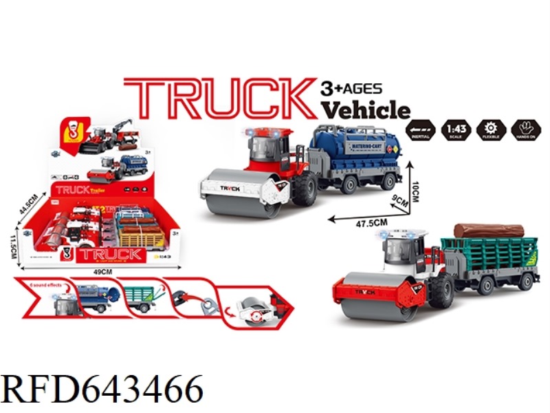 INERTIAL ENGINEERING ROAD TRAILER WITH LIGHT AND SOUND 4PCS