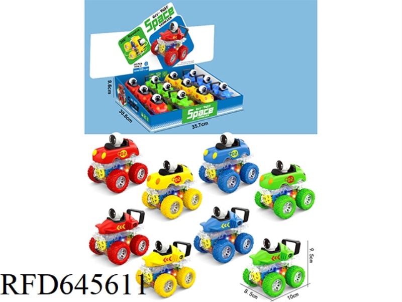 COLORFUL/FOUR-WHEEL DRIVE/DUAL INERTIAL STUNT SPACE SPORTS CAR (12PCS)
