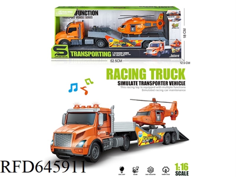 1:16 INERTIA AMERICAN TRAILER TOWING A TAXI HELICOPTER (INERTIA & LIGHTING MUSIC)