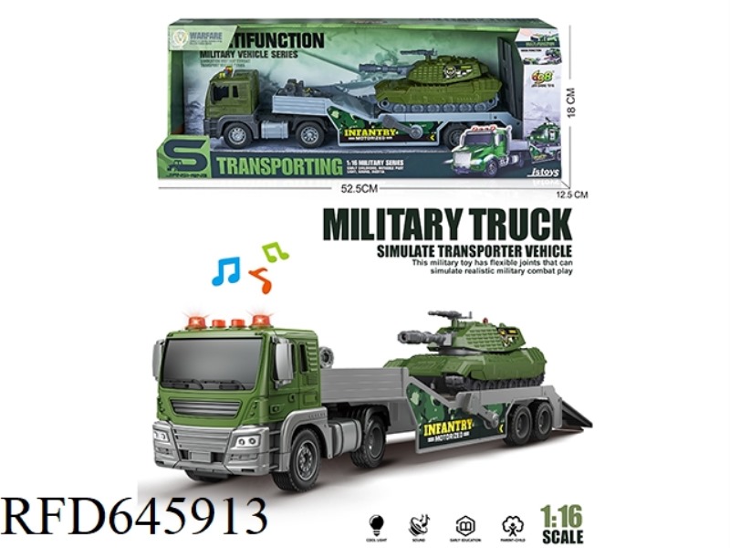 1:16 INERTIA EUROPEAN TRAILER TOWING A SMALL TANK (INERTIA & LIGHTING MUSIC)