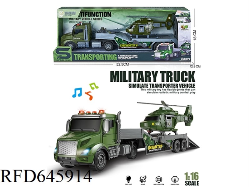 1:16 INERTIA AMERICAN TRAILER TOWING A TAXI HELICOPTER (INERTIA & LIGHTING MUSIC)