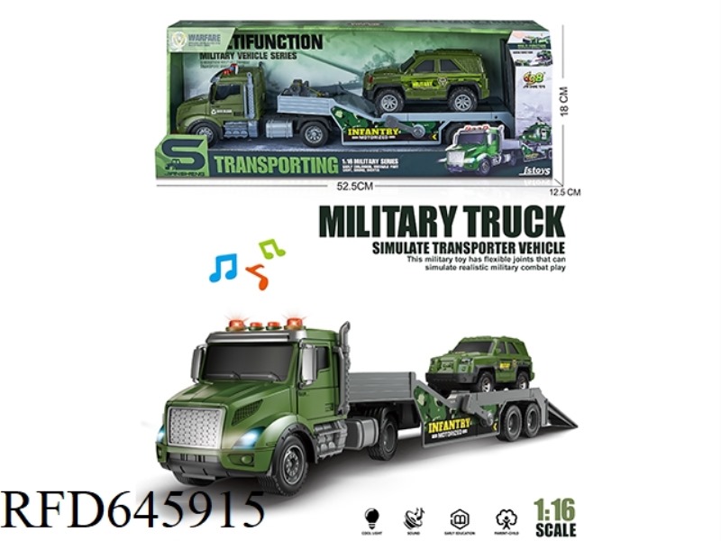 1:16 INERTIA AMERICAN TRAILER TOWING A BUSINESS JEEP (INERTIA & LIGHTING MUSIC)