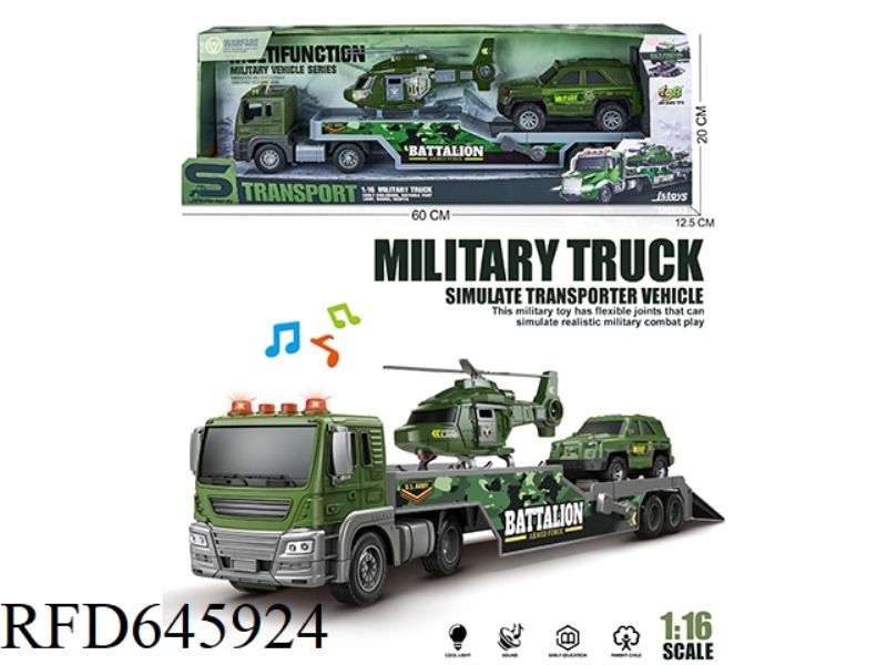 1:16 INERTIA EUROPEAN TRAILER TOWING TAXI HELICOPTER/BUSINESS JEEP (INERTIA & LIGHTING MUSIC)