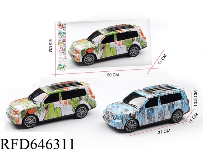 TOYOTA OVERLORDS 1:16 INERTIAL OFF-ROAD GRAFFITI LARGE SIMULATION CAR