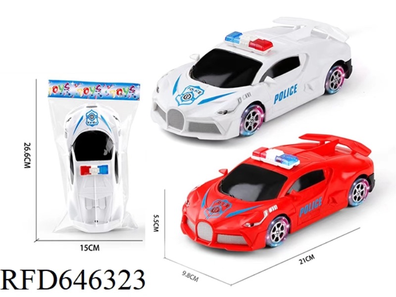 1:20 INERTIA BUGATTI POLICE CAR + FOUR WHEEL LIGHTS