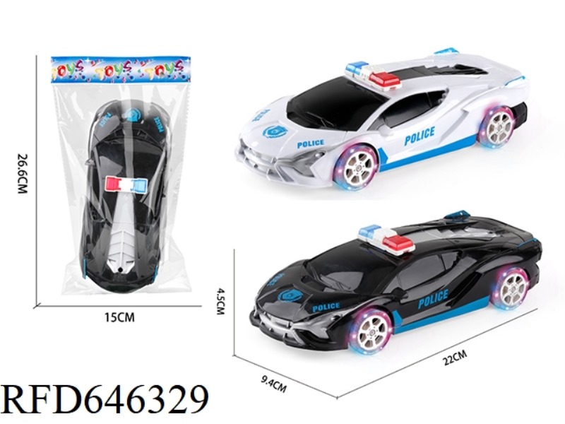 1:20 LAMBORGHINI INERTIAL POLICE CAR + FOUR WHEEL LIGHTS
