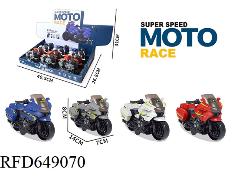1:14 INERTIA MOTORCYCLE 12PCS