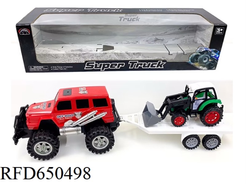 OFF-ROAD VEHICLE TOWED AND COASTING FARMER'S VEHICLE