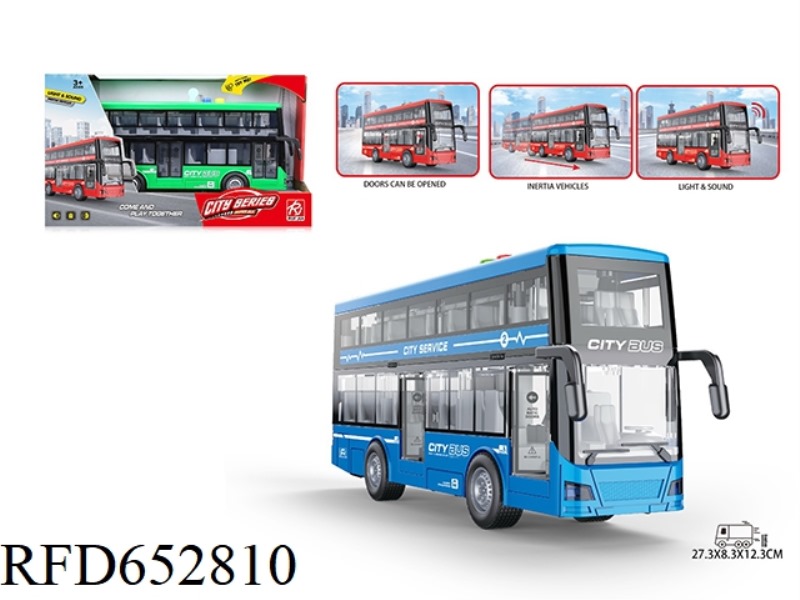 CITY DOUBLE-DECKER BUS-SOUND AND LIGHT INERTIA