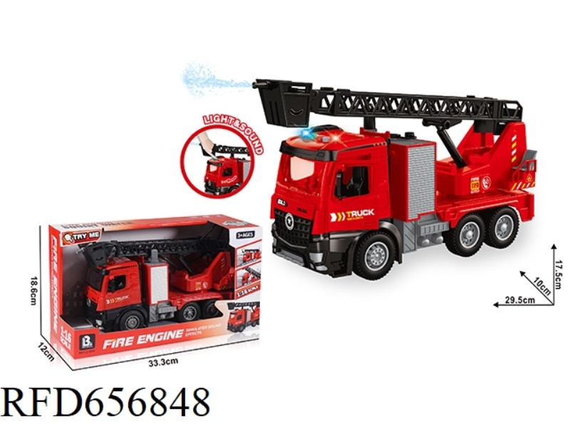 1:16 ACOUSTO-OPTIC INERTIA CAN OPEN DOORS AND SPRAY FIRE TRUCKS