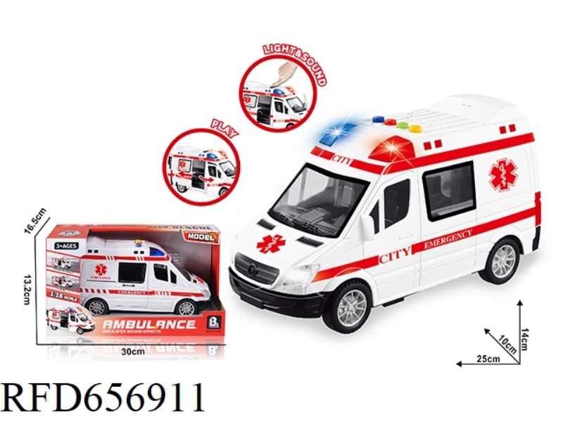 1:16 SOUND AND LIGHT INERTIA CAN OPEN THE AMBULANCE