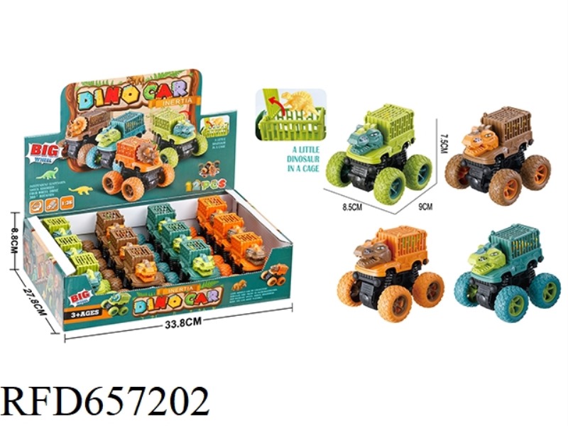 DOUBLE INERTIA STUNT TYRANNOSAURUS REX (12 PACKS)