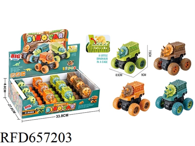 DOUBLE INERTIA STUNT TRICERATOPS (12 PIECES)